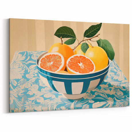 Maximalist Wall Art – Vibrant Still Life with Grapefruits and Bold Colors