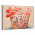 Maximalist Wall Art – Bold Decor with Basket of Polka Dot Fabrics