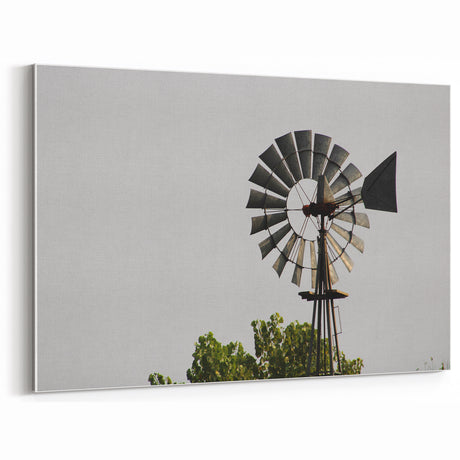 Vintage Windmill Rustic Wall Art – Farmhouse Metal Decor Print