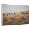 Windblown Prairie Grass Rustic Wall Art – Farmhouse Landscape Decor Print