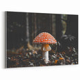 Forest Mushroom Close-Up Rustic Wall Art – Farmhouse Nature Decor Print