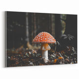 Forest Mushroom Close-Up Rustic Wall Art – Farmhouse Nature Decor Print