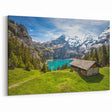Swiss Scenic Wall Art - Majestic Mountain Lake View Switzerland Canvas Prints