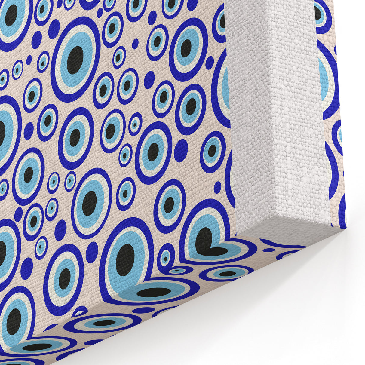 Abstract Modern Art – Contemporary Canvas with Vibrant Blue Circular Pattern