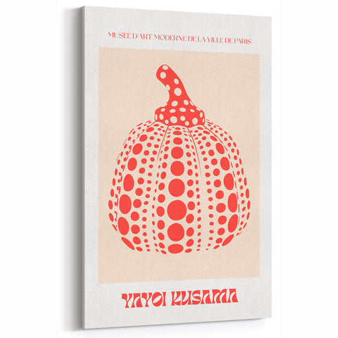 Modern Wall Art – Contemporary Canvas with Yayoi Kusama’s Pumpkin Design