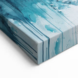 Icy Peaks – Majestic Mountain Waterfall Art with Luxe Gold Details