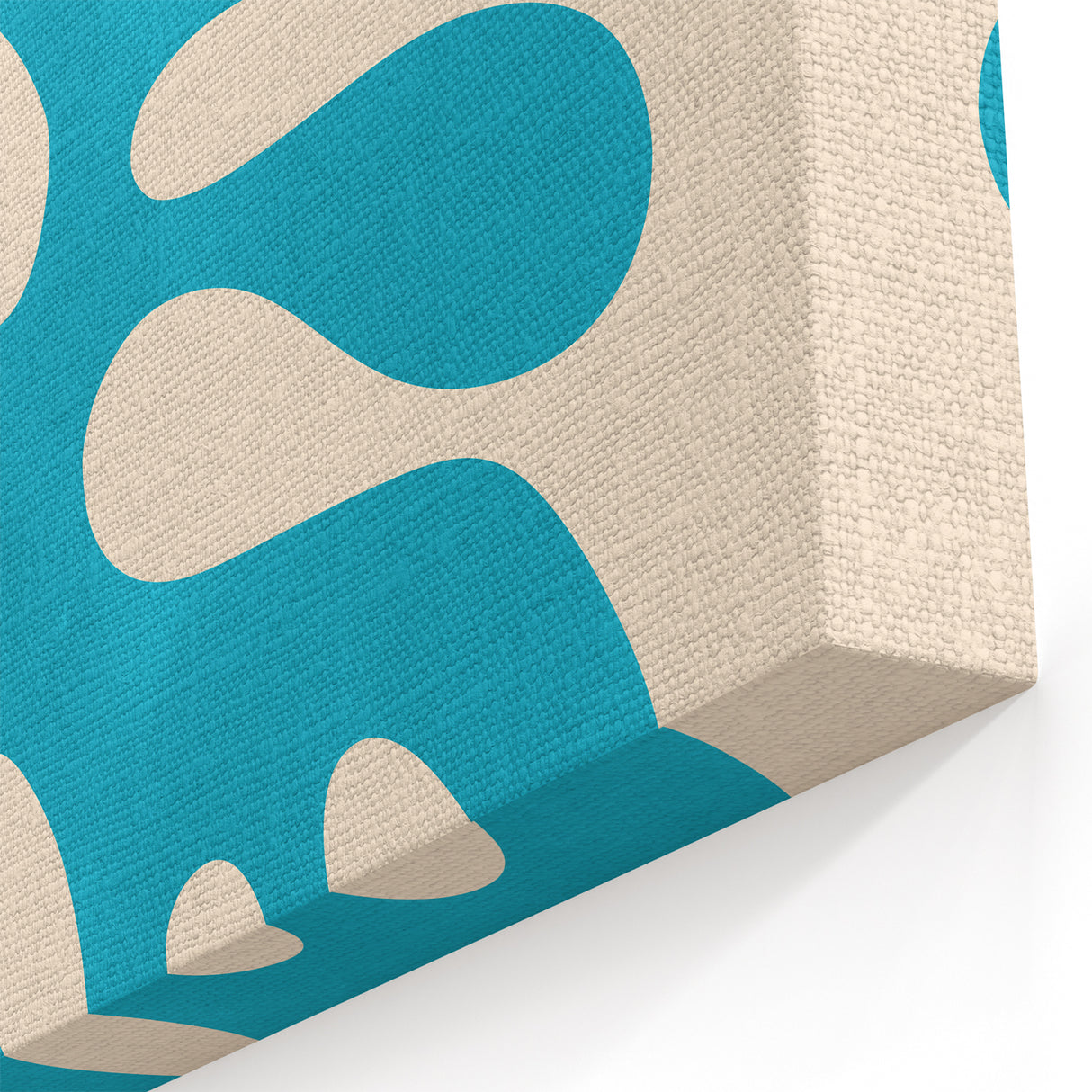 Modern Wall Art – Matisse-Inspired Abstract Canvas with Blue Cutouts