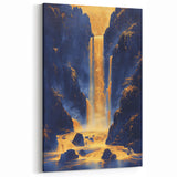 Bold Waterfall Glam Wall Art - Luxury Metallic and Chic Decor
