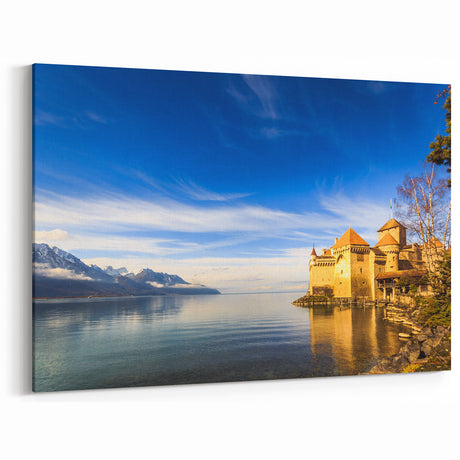 Geneva Cityscape Art - Château de Chillon Castle Photography Print