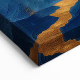 Golden Sun Over Blue Mountains - Glam Wall Art for Luxury Decor