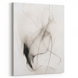 Minimalist Wall Art - Abstract Black and White Flowing Line Art Print