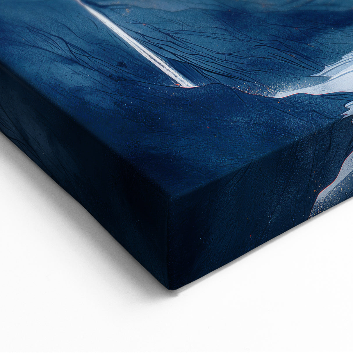 Glam Wall Art - Golden Sun Over Dark Blue Mountains and Waterfalls