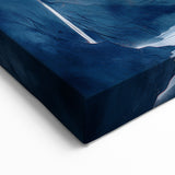Glam Wall Art - Golden Sun Over Dark Blue Mountains and Waterfalls