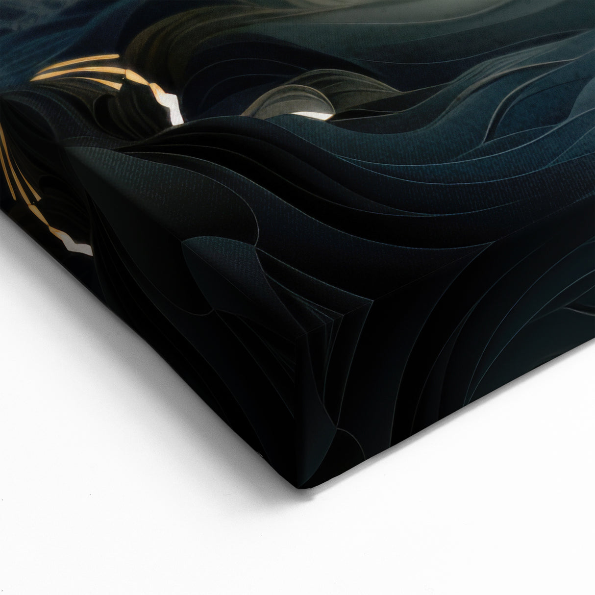 Glam Wall Art - Dreamlike Golden Landscape with Rolling Hills and Moon