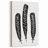 Mid Century Modern Art - Minimalist Geometric Wall Decor - Black & White