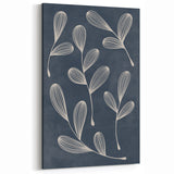 Mid Century Modern Art - Abstract Retro Leaf Pattern in Minimalist Style