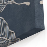Mid Century Modern Art - Retro Abstract Leaf Design in Minimalist Style