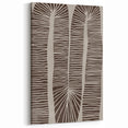 Mid Century Modern Art - Retro Minimalist Abstract Line Design in Brown