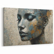 Glam Wall Art - Emotional Portrait with Gold and Blue Textures