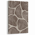 Mid Century Modern Art - Retro Minimalist Geometric Spiral Design in Brown