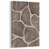 Mid Century Modern Art - Retro Minimalist Geometric Spiral Design in Brown