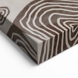 Mid Century Modern Art - Retro Minimalist Geometric Spiral Design in Brown
