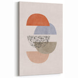 Mid Century Modern Art - Retro Geometric Abstract Shapes in Mixed Tones