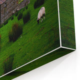 Rustic Wall Art - Farmhouse Barn Landscape with Rolling Green Hills