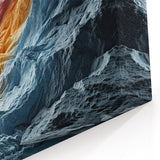 Abstract Colorful Mountain Ridges - Nature-Inspired Glam Wall Art