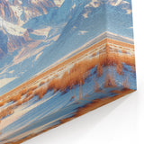 Golden Light on Snowy Mountain - Serene Nature-Inspired Wall Art