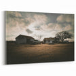 Rustic Wall Art - Vintage Farmhouse Barn with Truck and Dramatic Sky