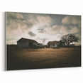 Rustic Wall Art - Vintage Farmhouse Barn with Truck and Dramatic Sky
