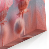 Blossoming Serenity - Soft Pink Floral Wall Art with Pastel Blue Sky