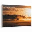 Rustic Wall Art - Golden Sunset Landscape with Misty Rural Scene