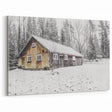 Rustic Wall Art - Snowy Winter Cabin in the Forest for Farmhouse Decor