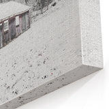 Rustic Wall Art - Snowy Winter Cabin in the Forest for Farmhouse Decor
