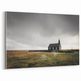 Rustic Wall Art - Isolated Church with Dramatic Sky in Rural Landscape