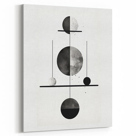 Modern Minimalist Wall Art - Geometric Black and White Abstract Art Print