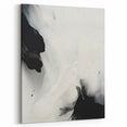 Minimalist Abstract Art - Black and White Flowing Modern Design
