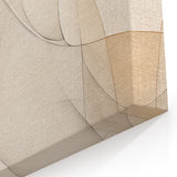 Minimalist Abstract Wall Art - Soft Curves in Neutral Beige and Gray