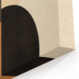 Geometric Minimalist Wall Art - Dual Circle Design in Earth Tones