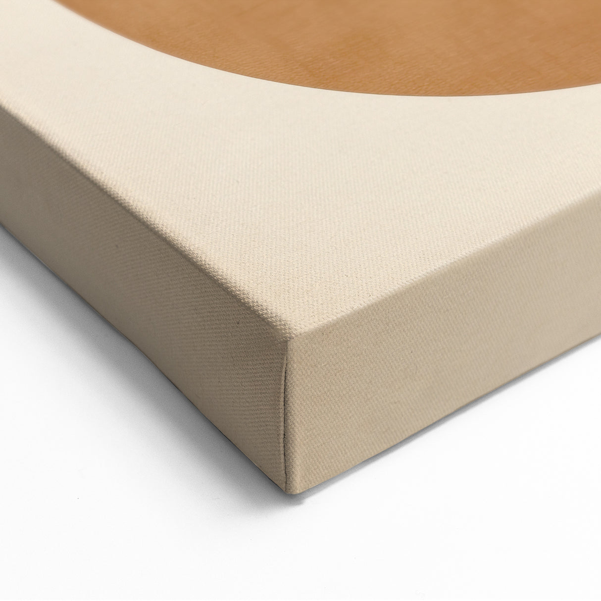 Geometric Minimalist Wall Art - Dual Circle Design in Earth Tones