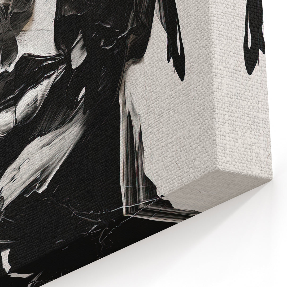 Bold Minimalist Portrait Wall Art - Black and White Abstract Expression