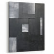 Geometric Minimalist Wall Art - Textured Black and Gray Abstract Design