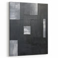 Geometric Minimalist Wall Art - Textured Black and Gray Abstract Design