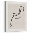 Minimalist Line Art Wall Print - Elegant Abstract Figure in Black