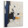 Bold Abstract Geometric Wall Art - Navy, Black, and Gold Modern Design