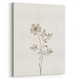 Minimalist Wall Art – Delicate Botanical Flower Sketch for Modern Decor