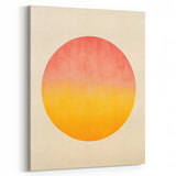Minimalist Wall Art – Abstract Circle in Sunset Hues for Modern Decor