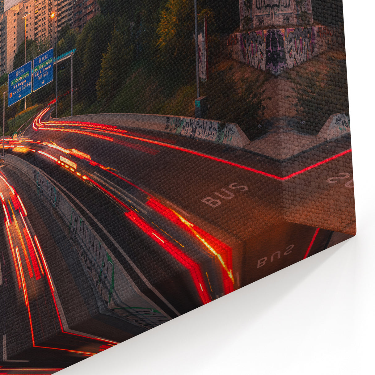 Madrid Night Cityscape Wall Art - Modern Madrid Canvas Prints